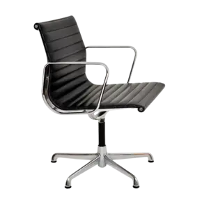 Vitra Refurbished Vitra EA 108 Aluminium Leather Chair