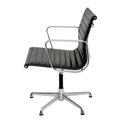 Vitra Refurbished Vitra EA 108 Aluminium Leather Chair Vitra Refurbished Vitra EA 108 Aluminium Leather Chair